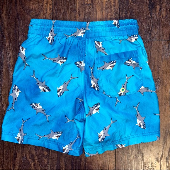 Old Navy Shark Swim Trunks Boys Size 10/12 | Blue Kids Swim Shorts - Picture 4 of 7